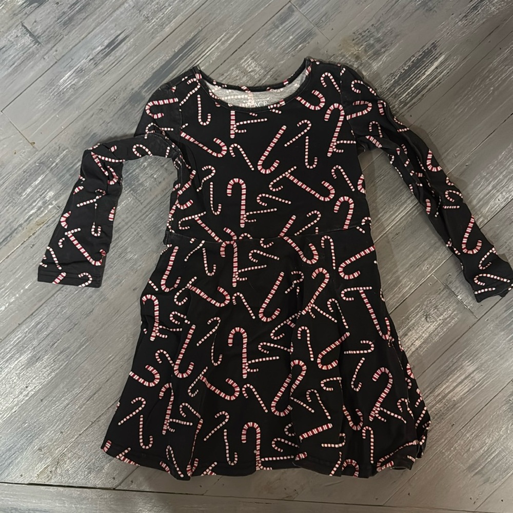 Black candy cane dress. Size 4t